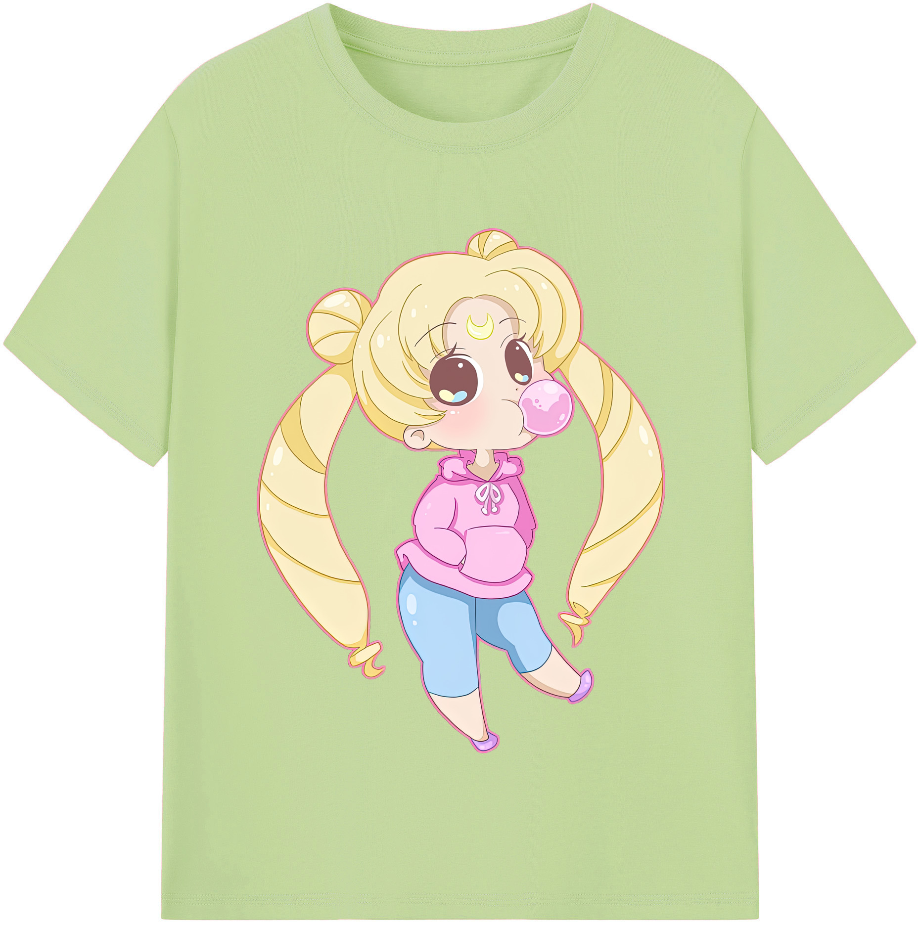 （画像用） 美少女戦士セーラームーン 愛野 美奈子 あいの みなこ Sailor Moon Aino Minako 綿100％半袖Tシャツ（フロントプリント）
